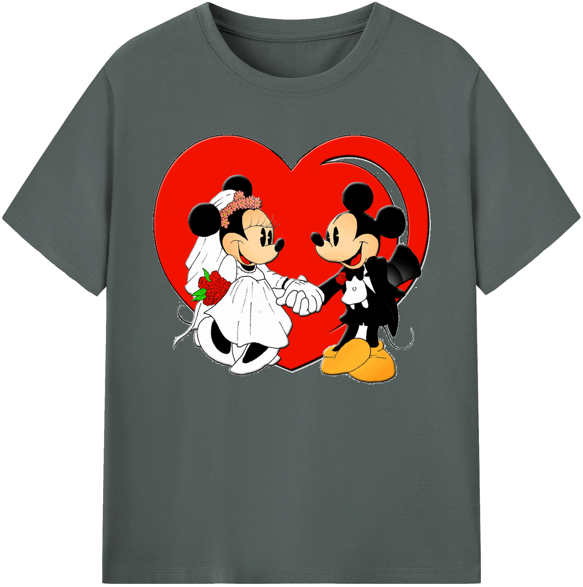 ミッキーマウス Mickey Mouse 綿100％ メンズ半袖Tシャツ｜肌触りやわらか＆通気性